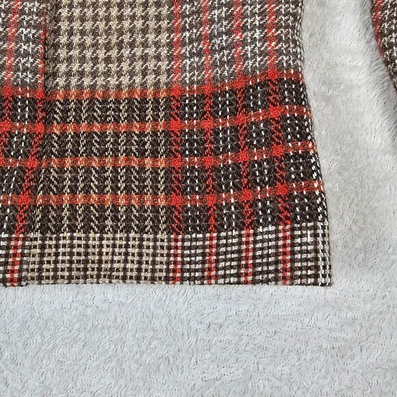 Live a Little Jacket Womens Medium Plaid Preppy Autumn Wardrobe Essential Blazer - Picture 4 of 16